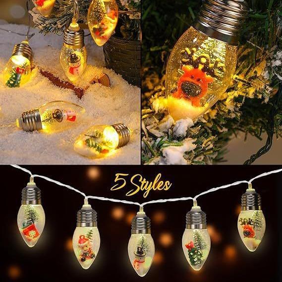 LED string lights with Christmas motifs