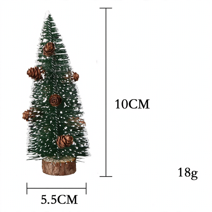 Mini Christmas tree with wooden base, snow-covered, 10-40cm