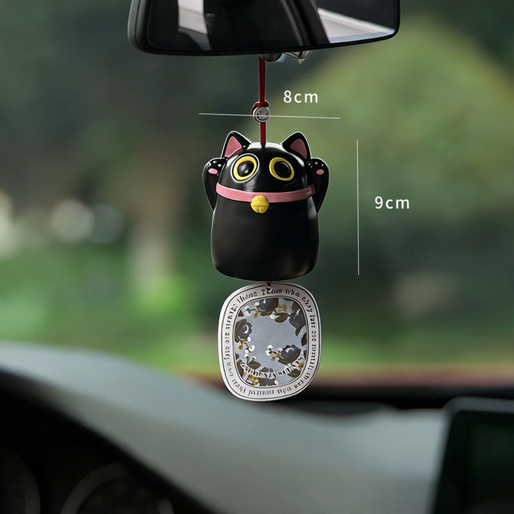 Car fragrance hanger, cat design, plastic