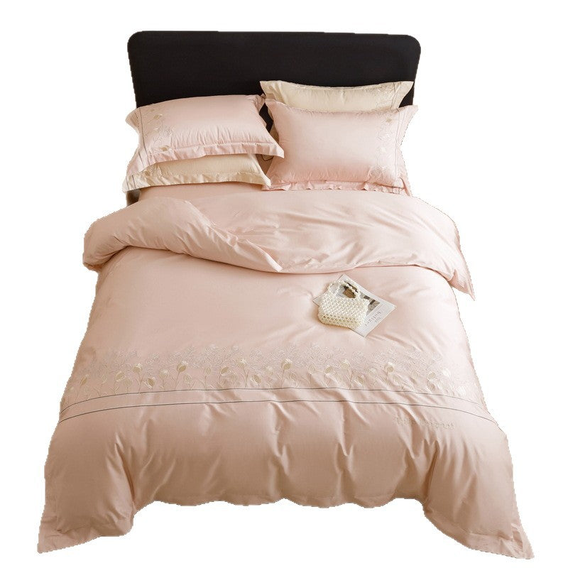 Long-staple cotton bedding, 4-piece, embroidery