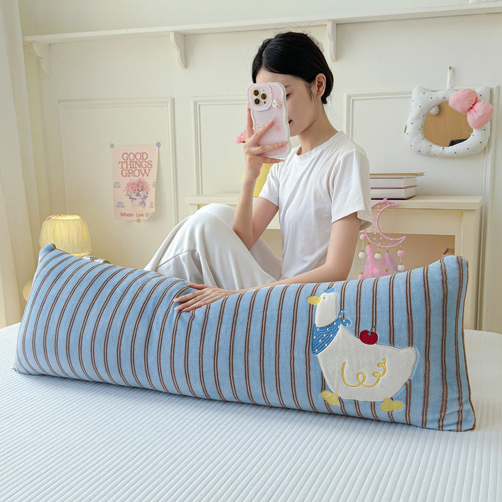 Cartoon-side-sleeper-pillow, milk fiber, removable