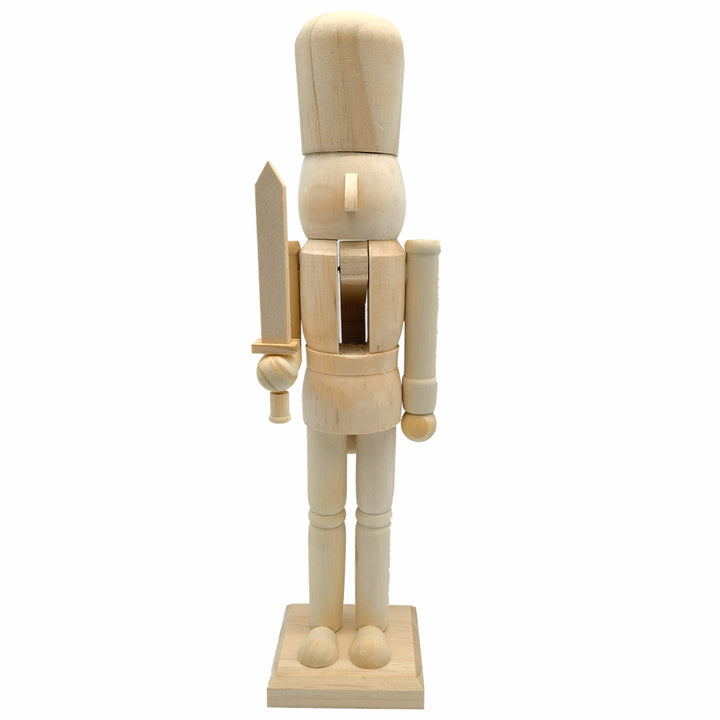 Nutcracker figure made of wood, 38 cm, unpainted