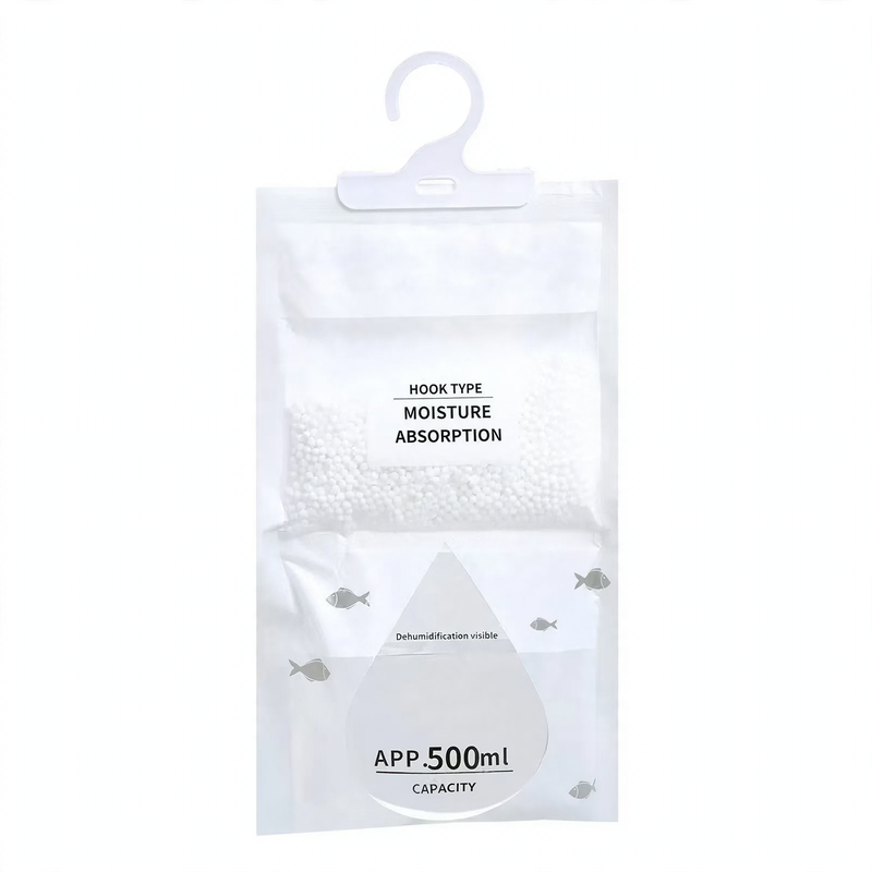 Hanging dehumidifier bag for wardrobes