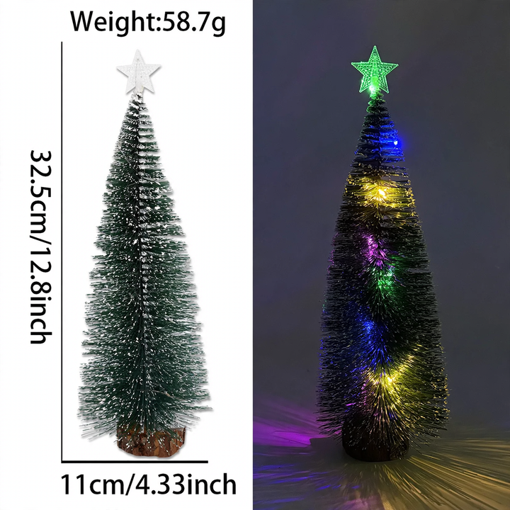 Illuminated Mini Christmas Tree with Star, various sizes