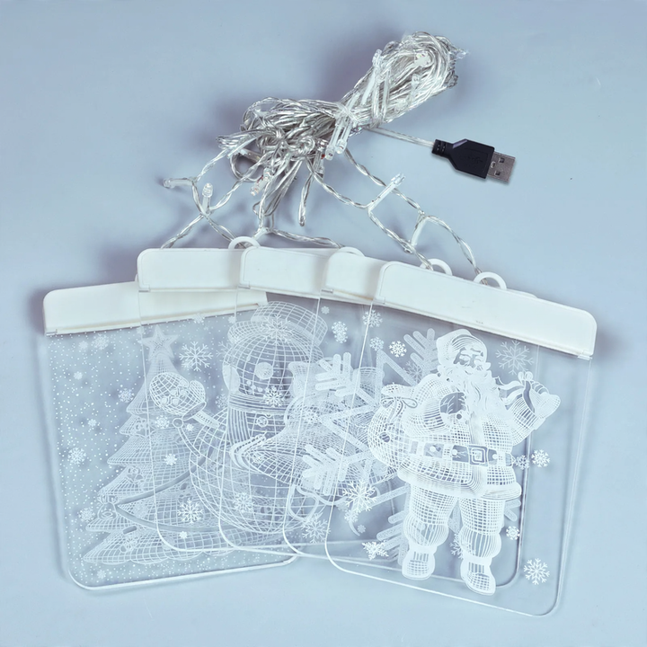 LED star light chain with USB connection