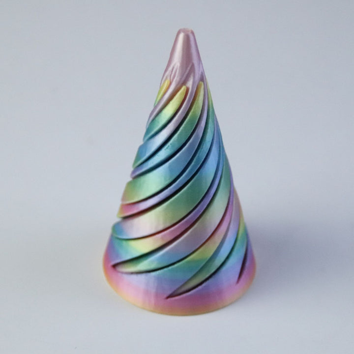 3D-printed spiral pyramid toy