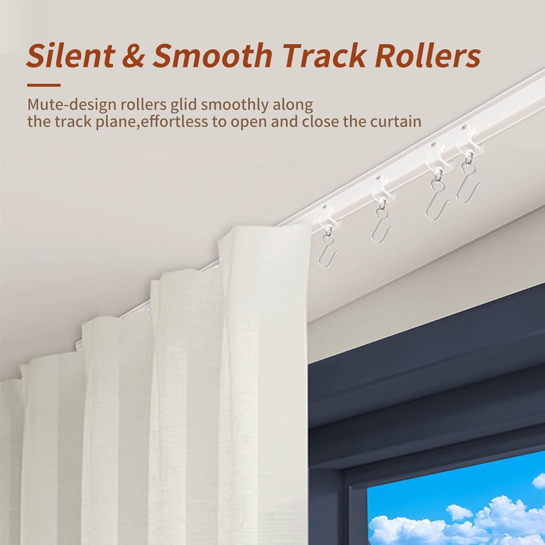 Bendable curtain rail, 3 m, PVC, white