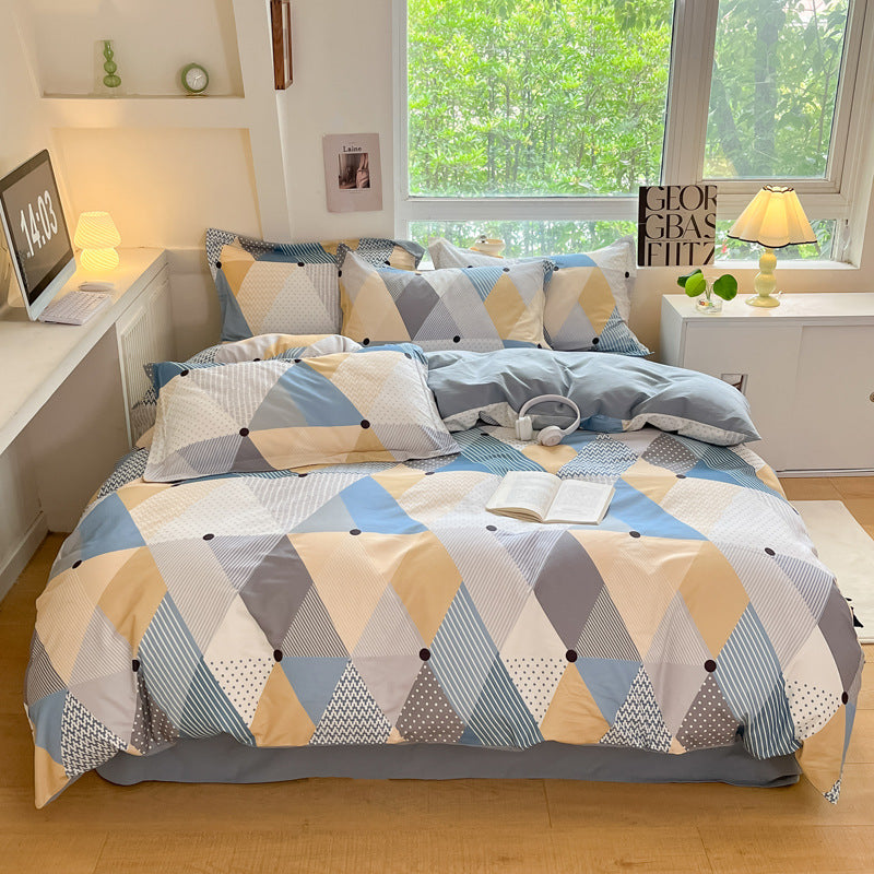 Cotton bedding set, 4-piece, fluffy, autumn/winter