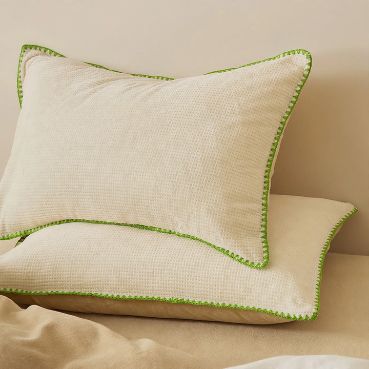 Pillowcase made of milk fleece, textured, pair
