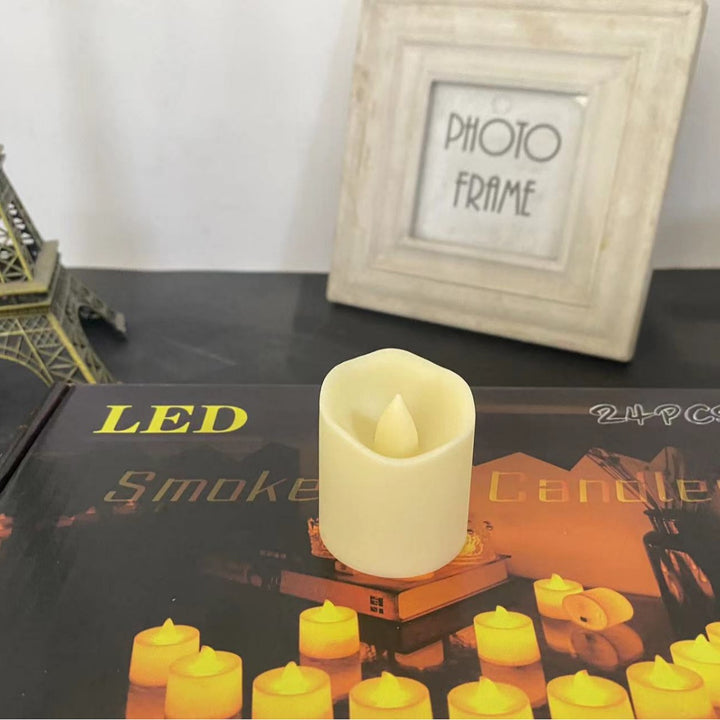 LED electronic candle with wave edge, various designs