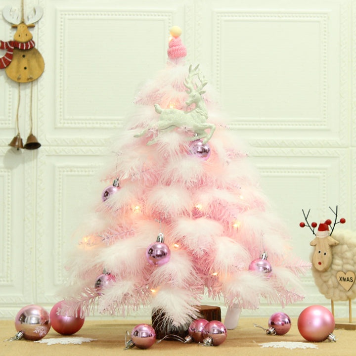 Mini Christmas tree with decoration, 45/60 cm, PVC