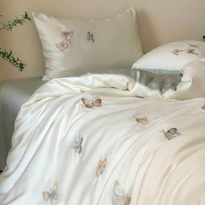 Lyocell bedding with embroidery, 100s, summer