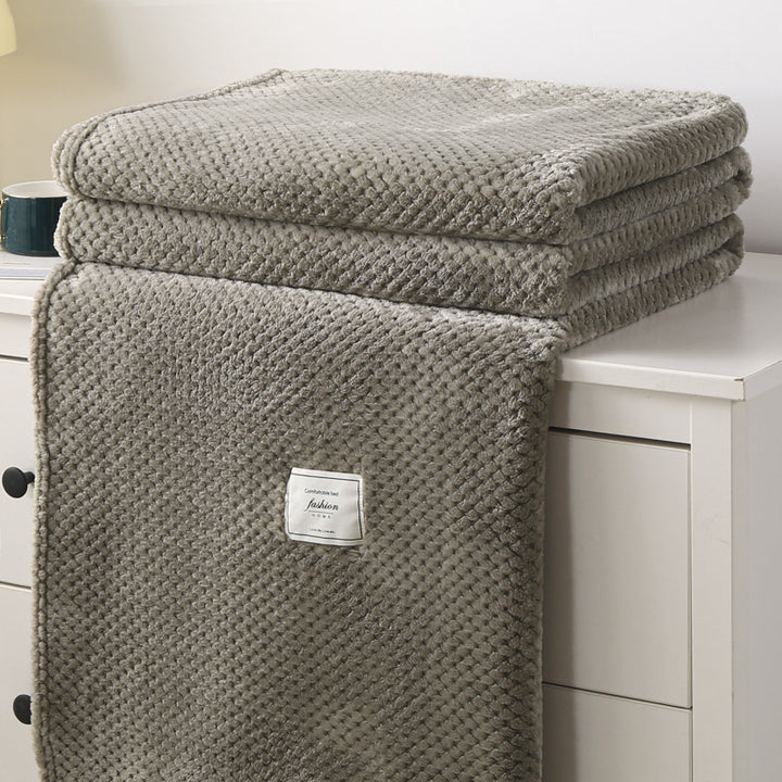Flannel living blanket, solid color, various sizes