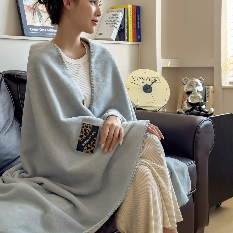 Thermal throw blanket made of milk fiber, versatile use