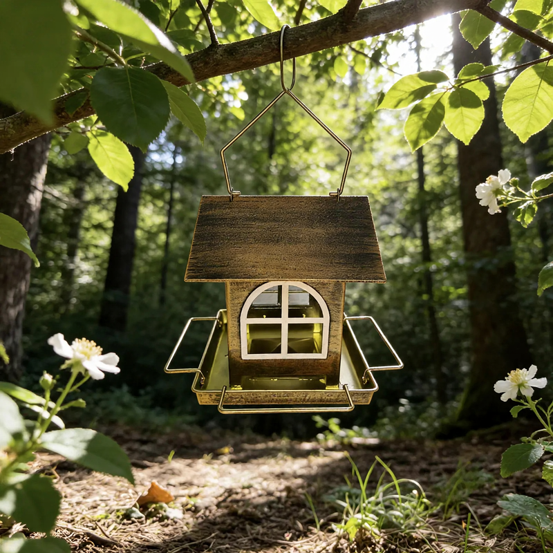 Metal Bird Feeder for Hummingbirds, hanging, weatherproof