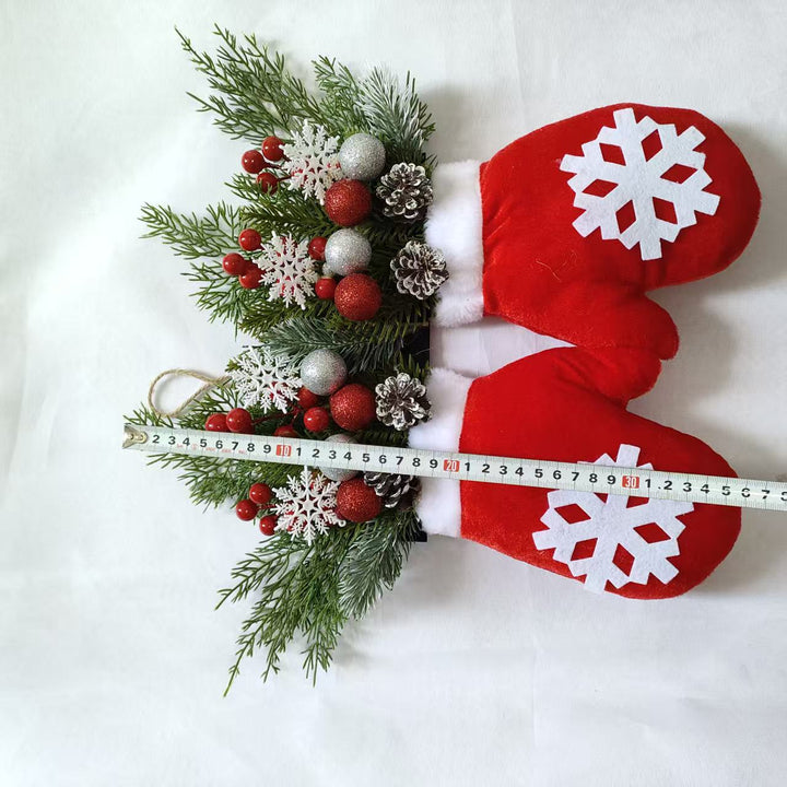 Christmas Glove Wreath with Lighting Option