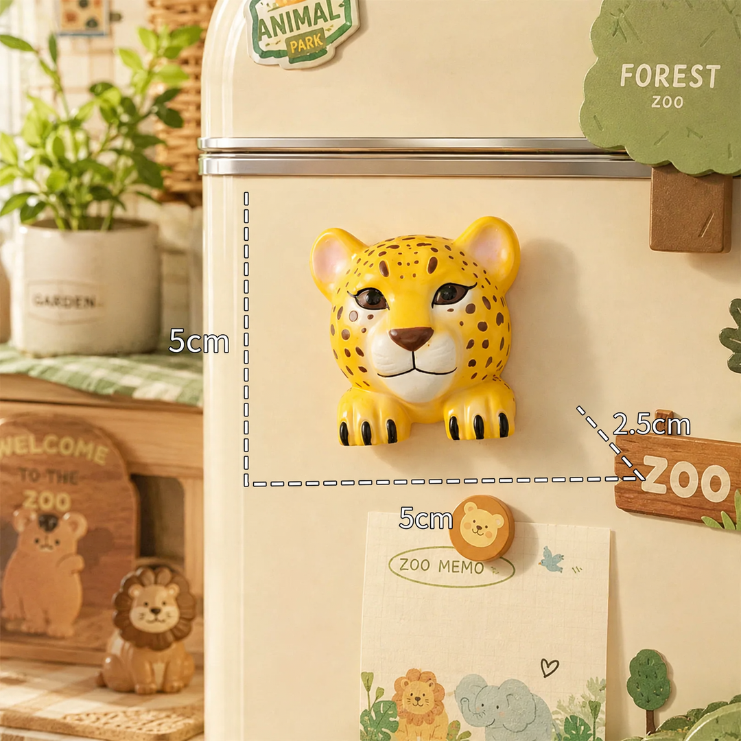 3D-Wildlife-Magnets made of resin, cartoon style