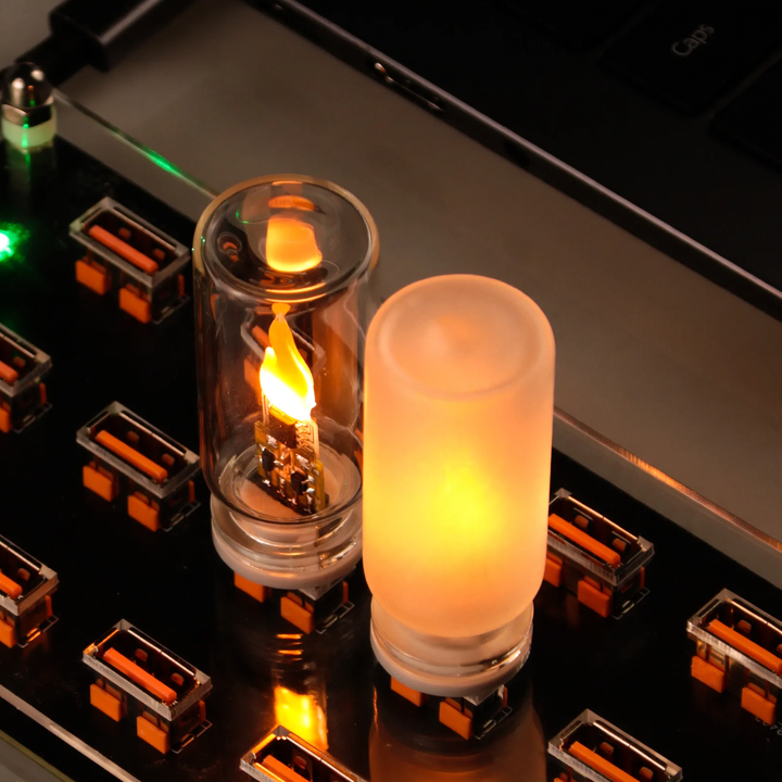 LED flame light with remote control, USB powered