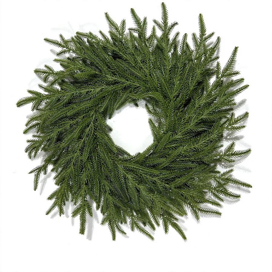 Artificial Norfolk Christmas wreath made of soft rubber