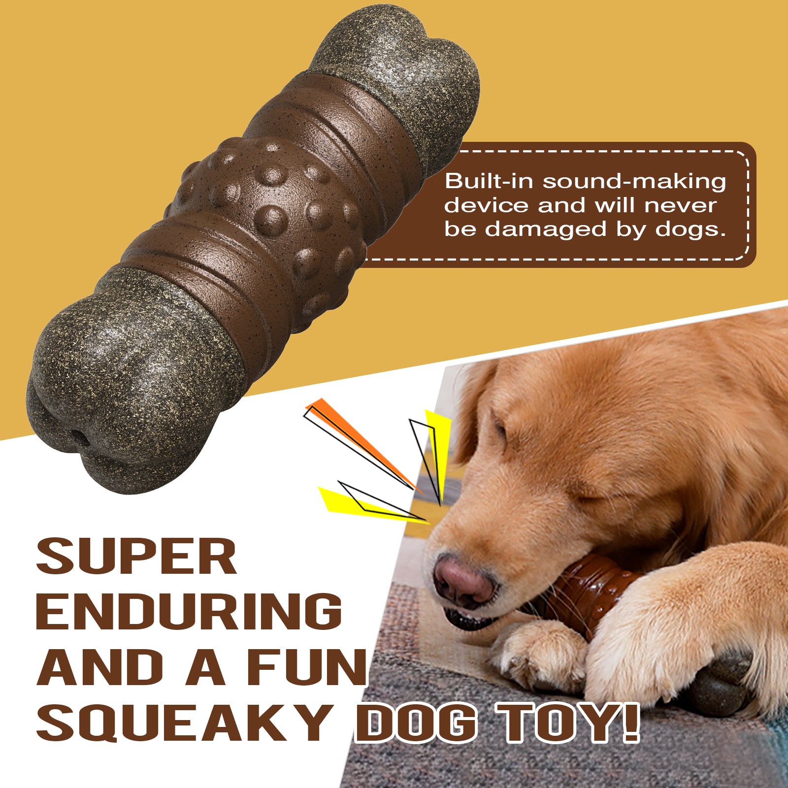 Sound Bone Chew Toy – Teeth Cleaning & Play for Dogs