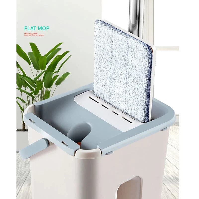 Spin Mop Bucket With Reusable Mop Pads Bowlift