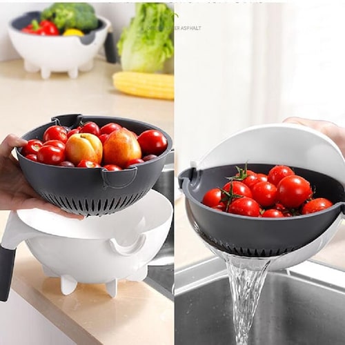 Multi Manual Vegetable Slicer Strainer Bowl Bowlift