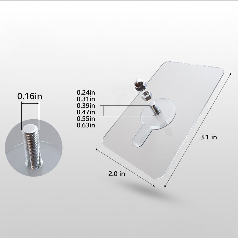 BowLift | Punch-free Tranaparent Hooks (12 PCS)