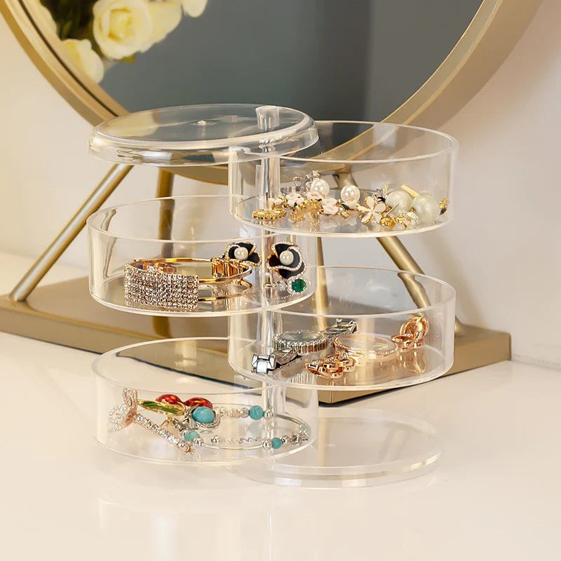 Rotatable Jewelry Storage Box Bowlift
