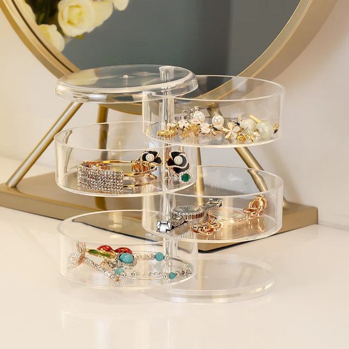 Rotatable Jewelry Storage Box Bowlift