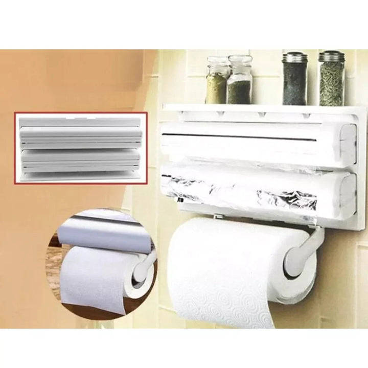 3 In 1 Kitchen Triple Paper Dispenser & Holder Bowlift