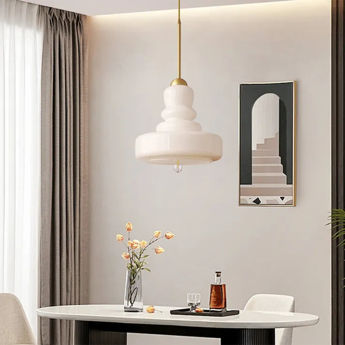 BowLift | Glass Cylinder Ceiling Lamp - Luxurious Glass Pendant Light with Modern Design