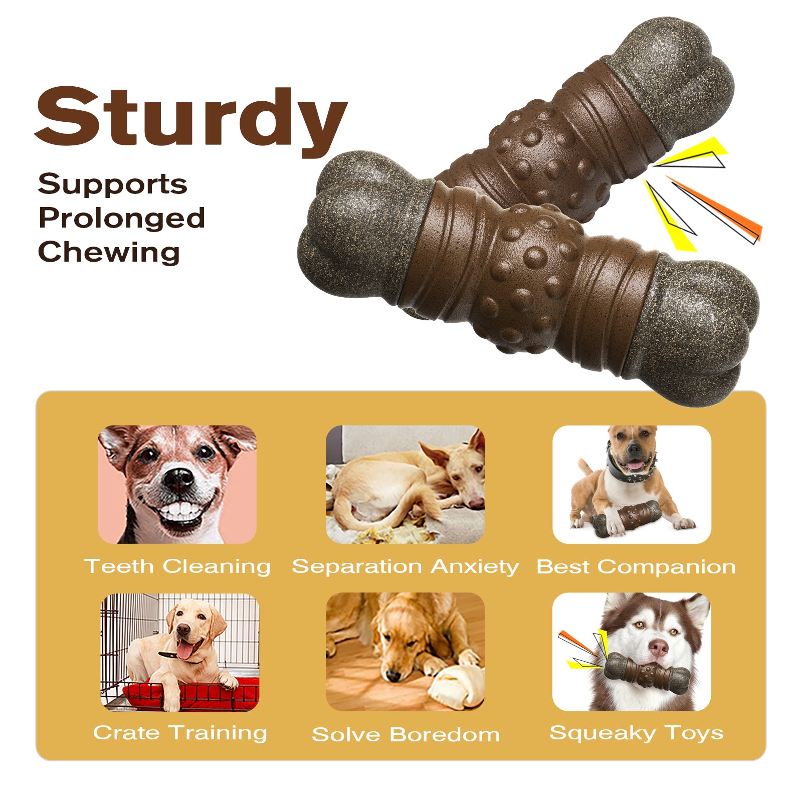 Sound Bone Chew Toy – Teeth Cleaning & Play for Dogs