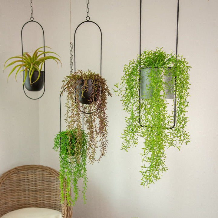 BowLift | DecoBloom Hanging Planter – Elegant Indoor & Outdoor Metal Plant Pot with Chain
