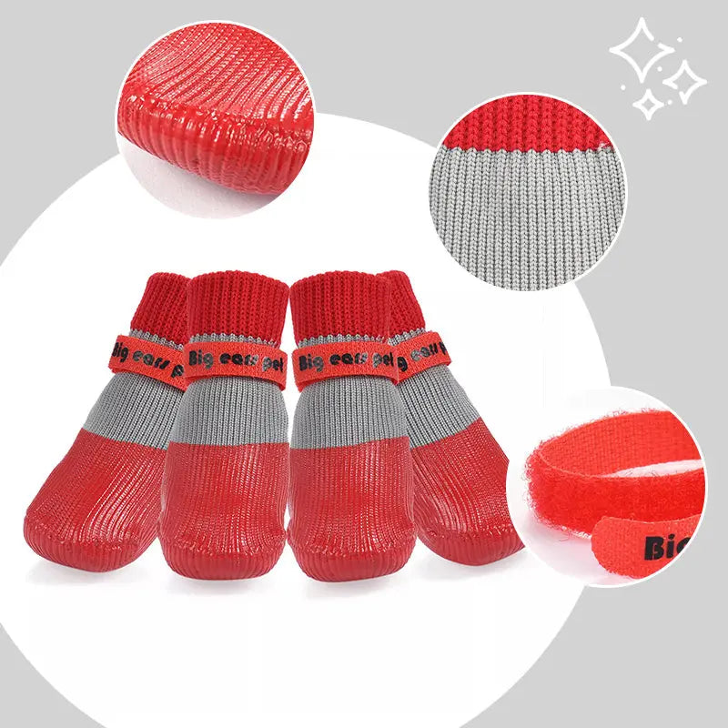 BowLift | 2 Pair Non-Slip Waterproof Dog Shoes for Safe and Happy Paws