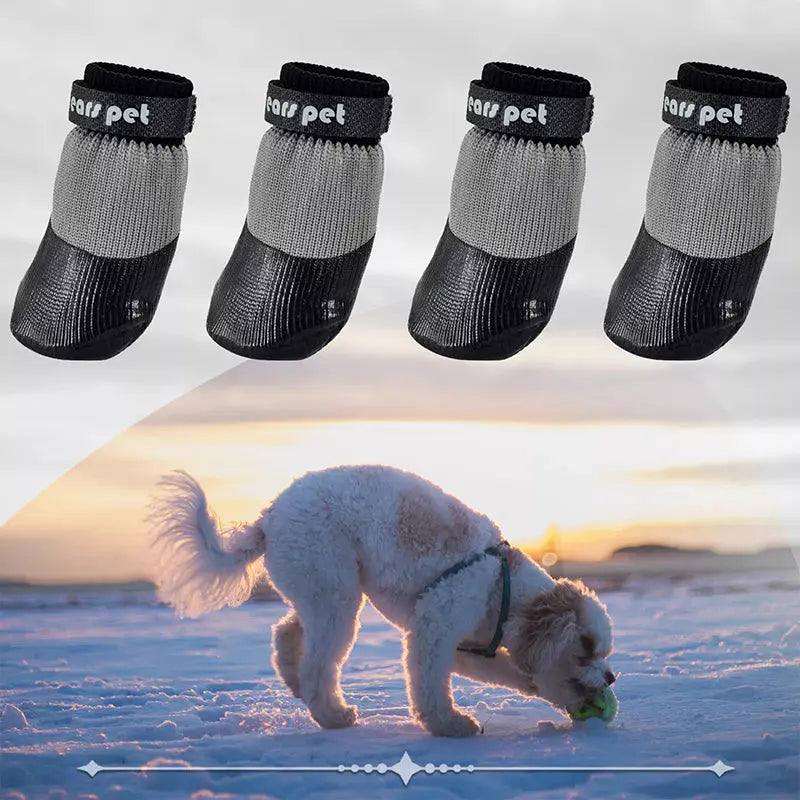 BowLift | 2 Pair Non-Slip Waterproof Dog Shoes for Safe and Happy Paws