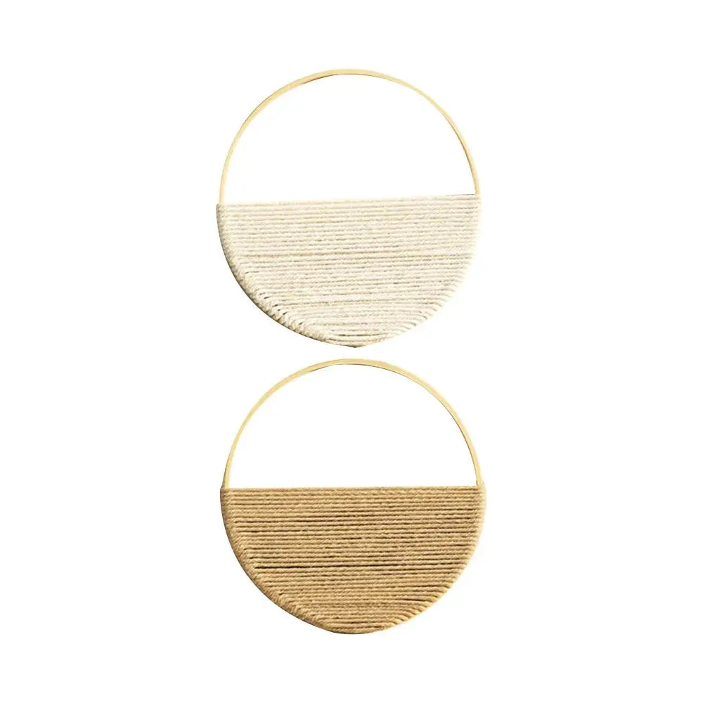 Circular Macrame Wall Decor with Symmetrical Design Bowlift