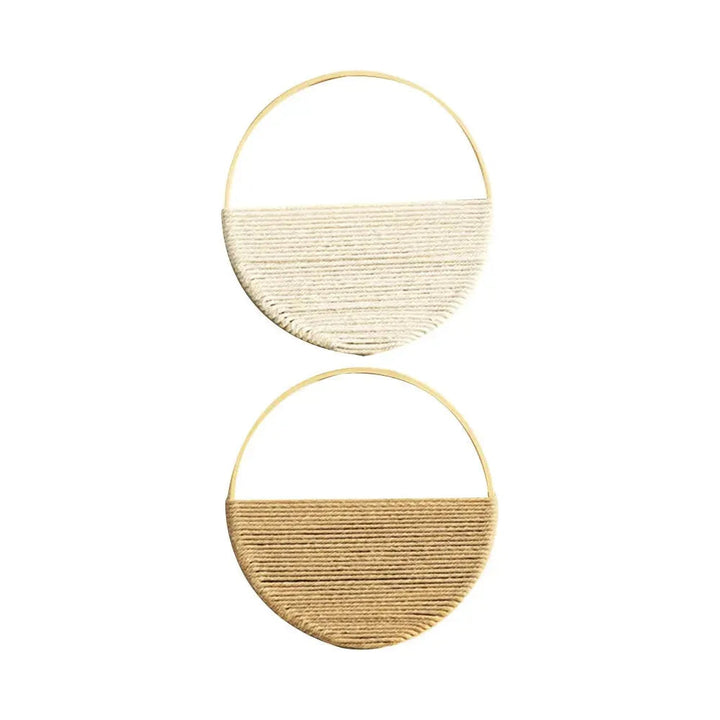 Circular Macrame Wall Decor with Symmetrical Design Bowlift