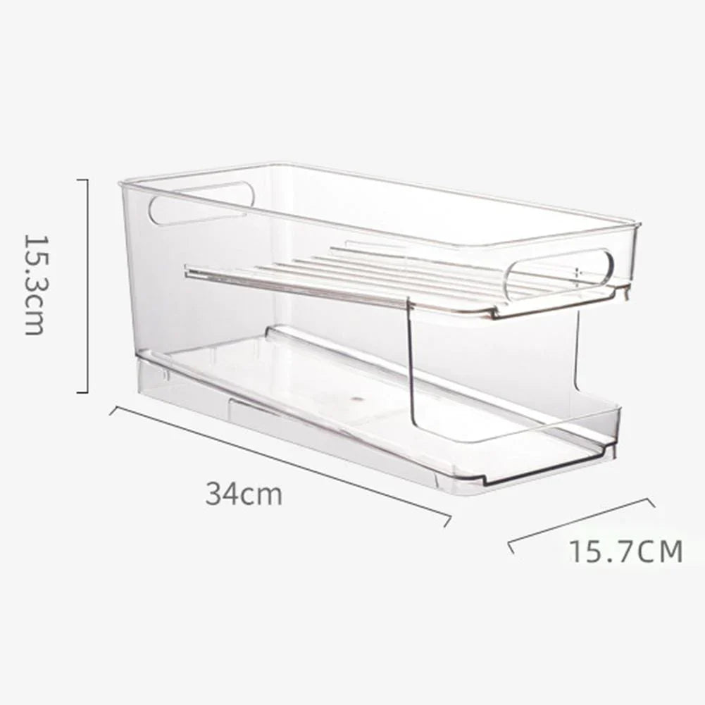 2-Tier Roll Transparent Organizer Holder Bowlift