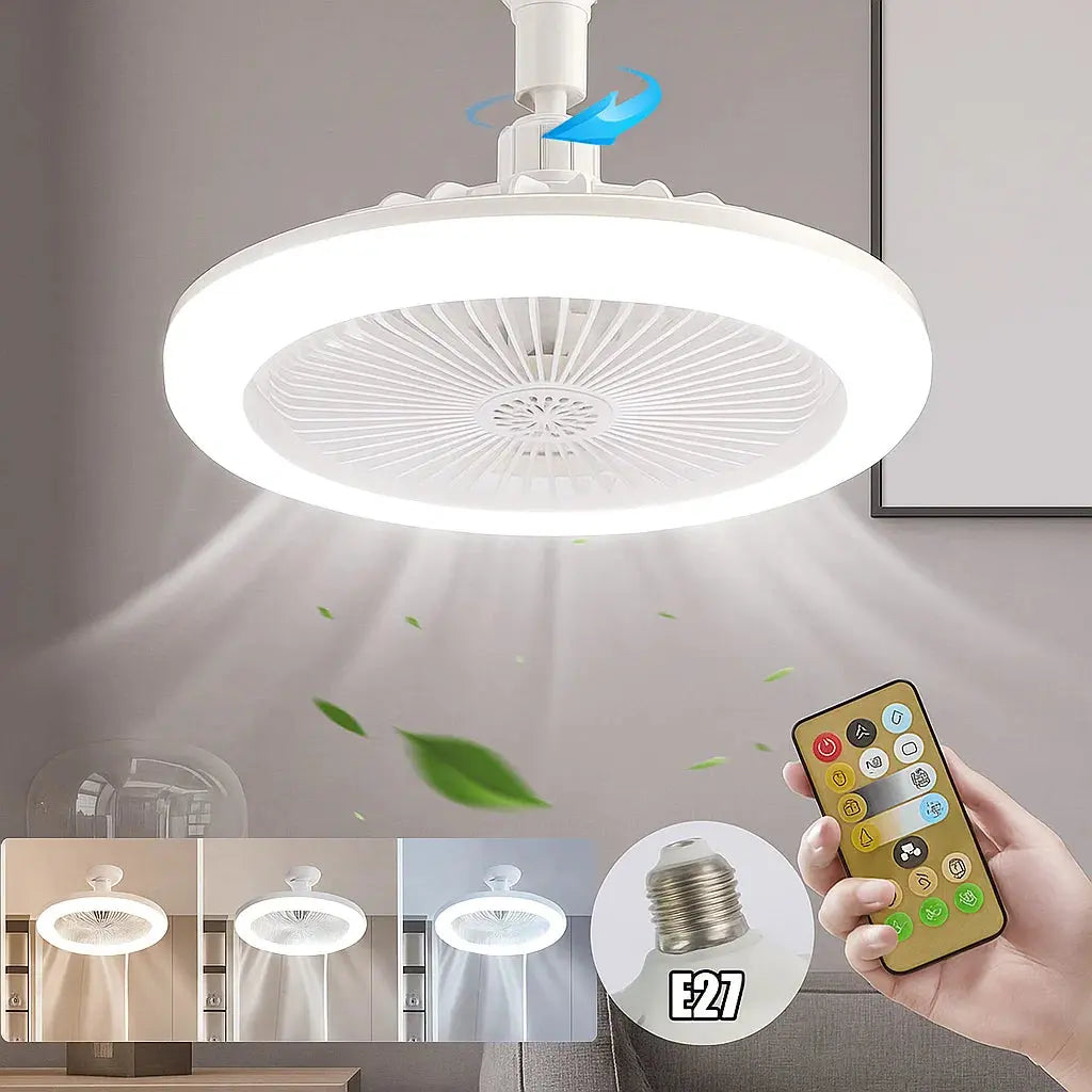 BowLift | 2-in-1 Ceiling Lamp with Fan – Controllable via Remote Control
