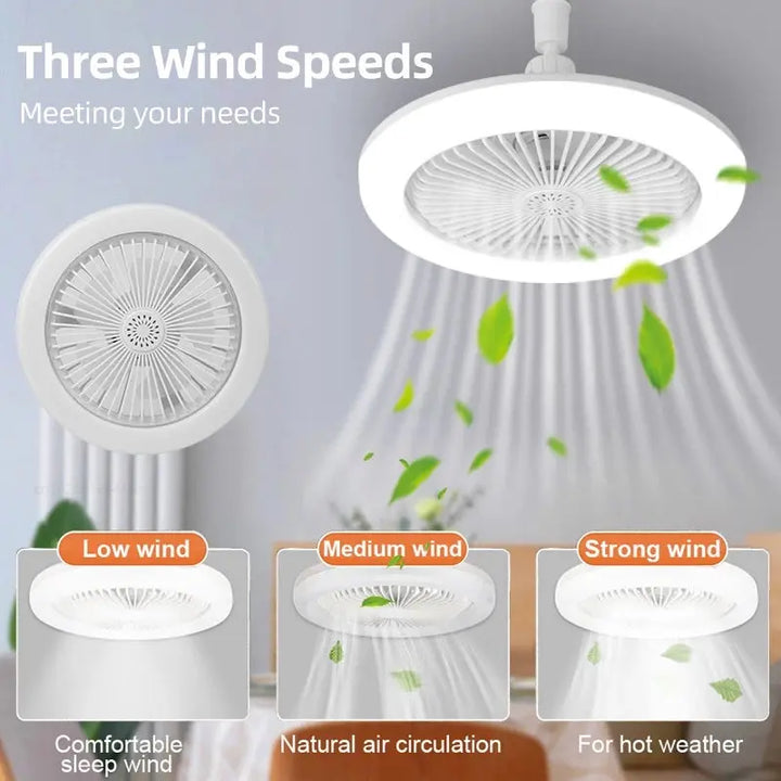 BowLift | 2-in-1 Ceiling Lamp with Fan – Controllable via Remote Control