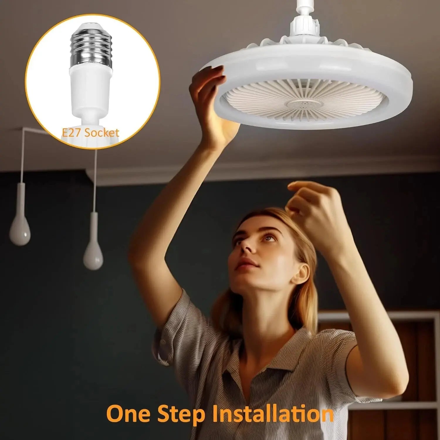 BowLift | 2-in-1 Ceiling Lamp with Fan – Controllable via Remote Control