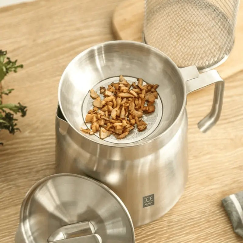 BowLift | 2-in-1 Stainless Steel Fat Filter Pot – Frying & Oil Straining in One