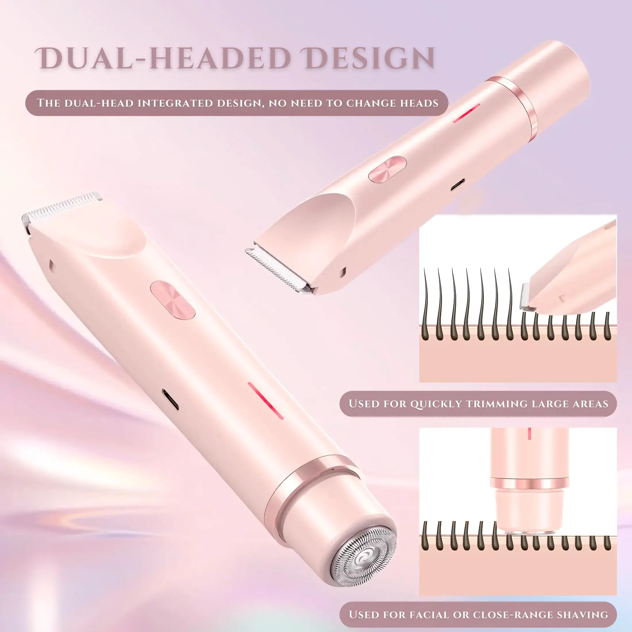 BowLift | 2-in-1 Electric Razor for Women with Dual Head Design
