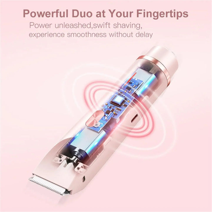 BowLift | 2-in-1 Electric Razor for Women with Dual Head Design