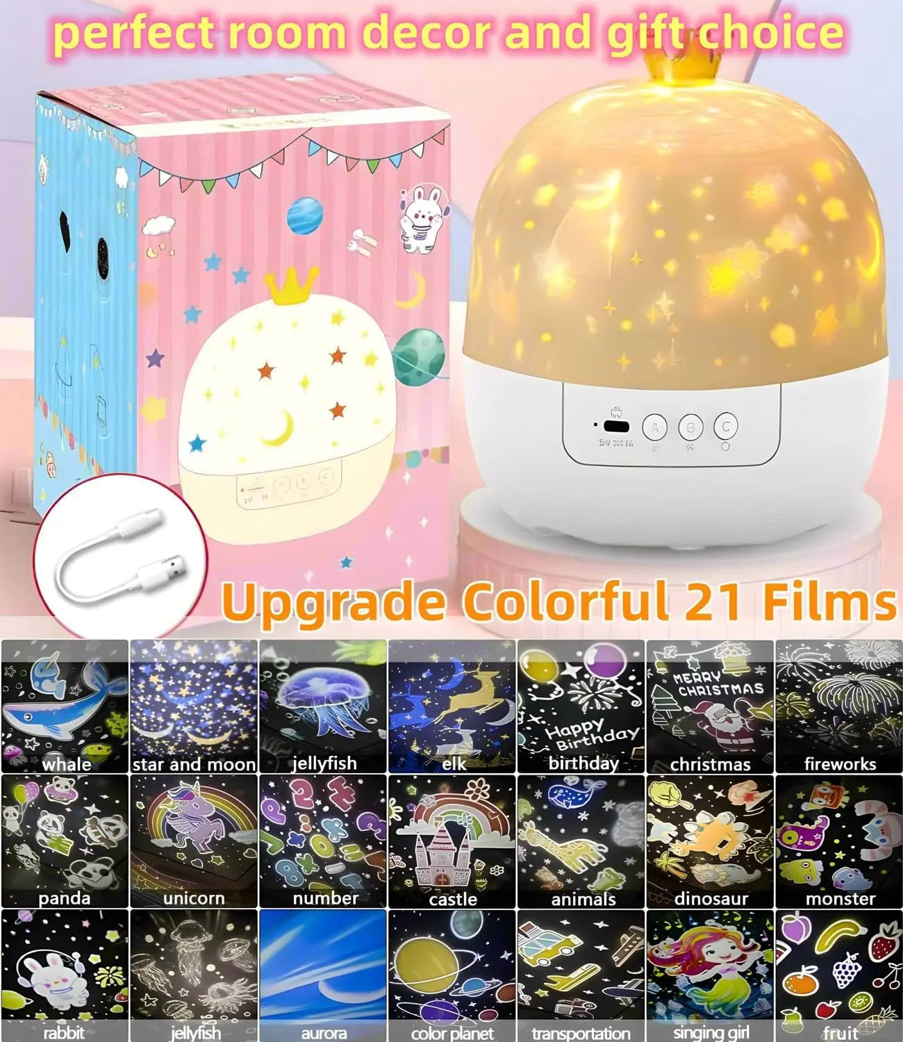 BowLift | 2-in-1 Star Projector with Night Light – Projection in Planetarium Quality