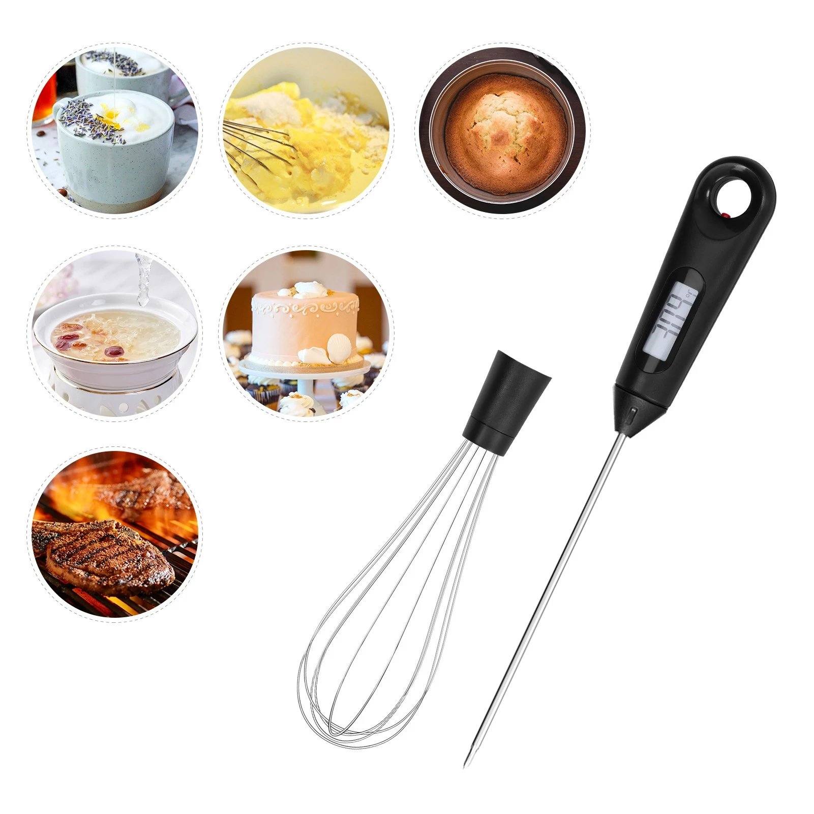 BowLift | 2-in-1 Instant-Read Food Thermometer and Egg Beater