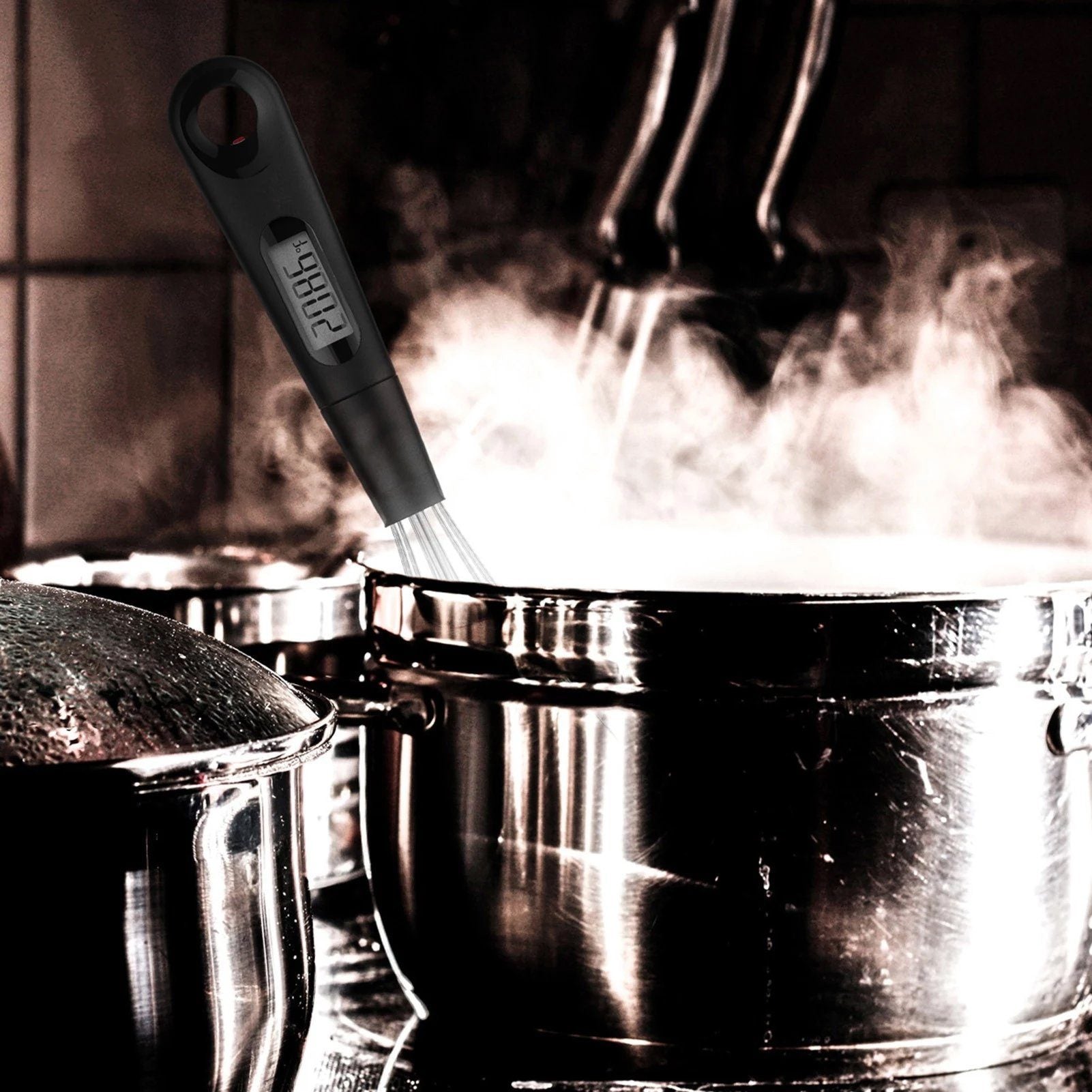 BowLift | 2-in-1 Instant-Read Food Thermometer and Egg Beater