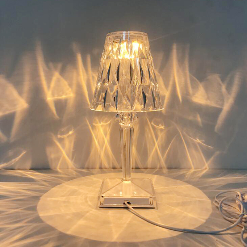 BowLift | CrystalGlow Touch lamp – Elegant Table Lamp with Touch Sensor and USB
