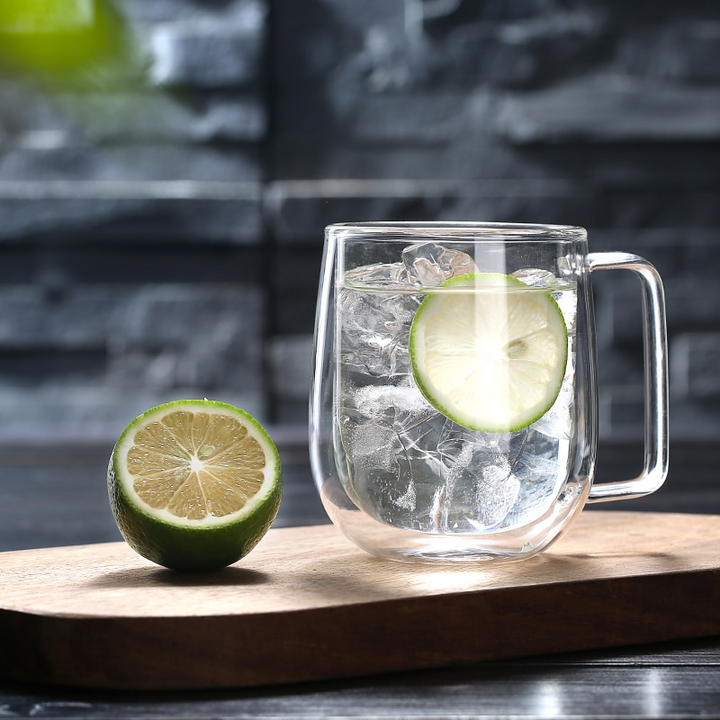 Handmade DouBowlifte Thermal Insulated Glass Mug | Bowlift