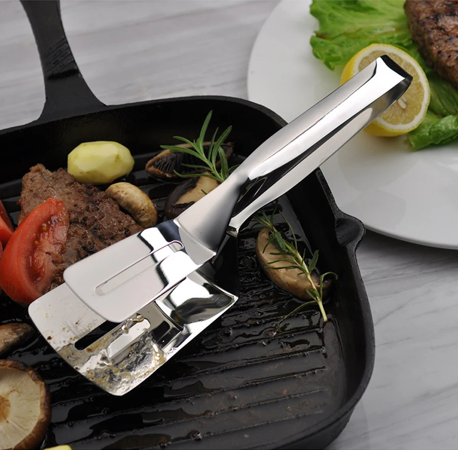 BowLift | Stainless Steel Double-Sided Cooking Spatula Clamp Tool